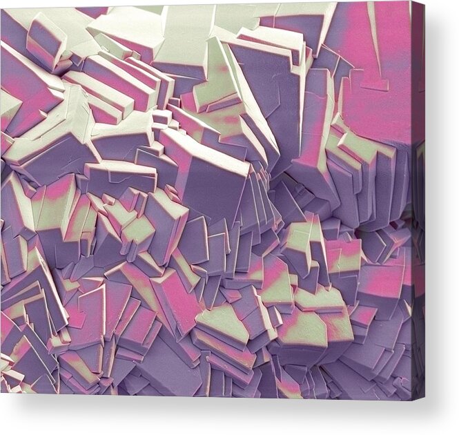 Close Up Acrylic Print featuring the photograph Sucrose Crystals by Steve Gschmeissner