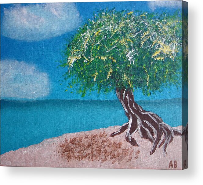 Summer Acrylic Print featuring the painting Summer Dreaming by Angie Butler