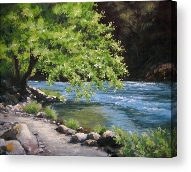 Landscape Acrylic Print featuring the painting Summer Dreams by Karen Ilari