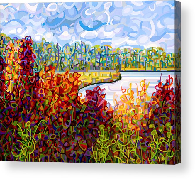 Art Acrylic Print featuring the Summer's End by Mandy Budan