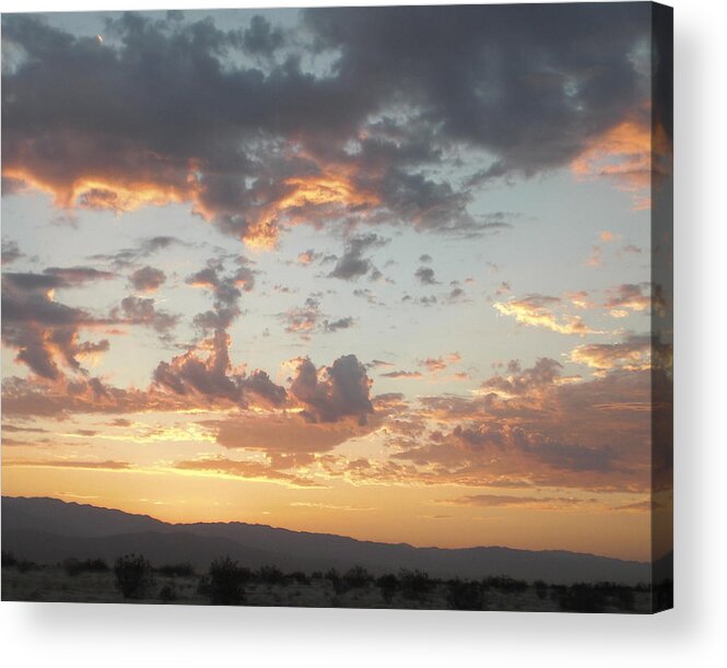 Photo Of Sunrise Acrylic Print featuring the photograph Sunrise In Palm Desert california by Gerry High