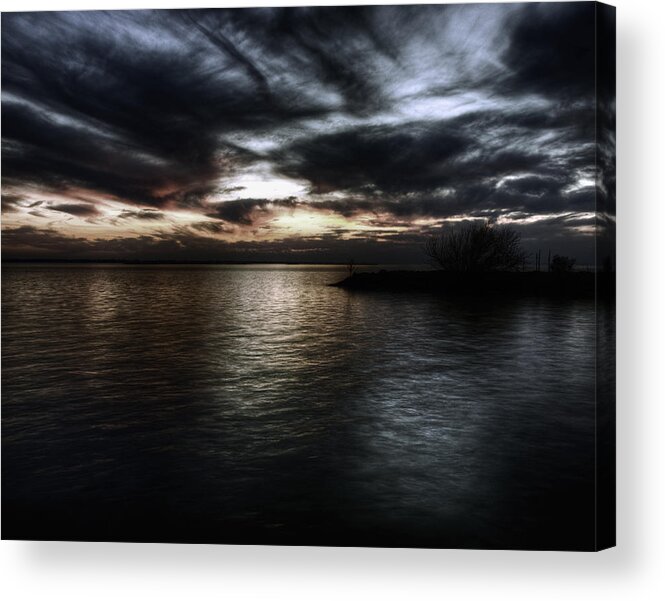 Lake Poygan Acrylic Print featuring the photograph Sunset on Lake Poygan 3 by Thomas Young