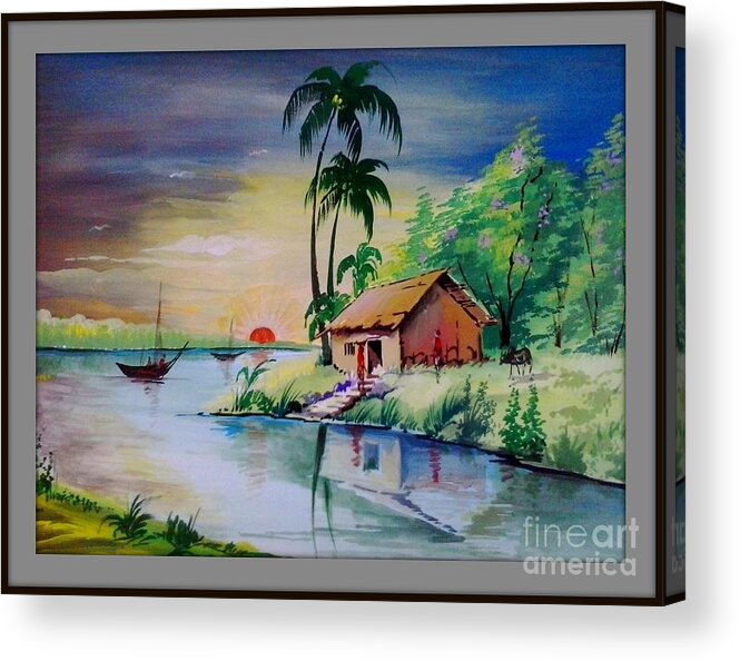 Sunset Time Poster Colour Painting Acrylic Print By Sanjay Wagh See more ideas about art painting, poster colour, painting.