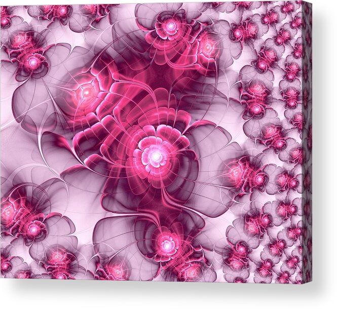 Plant Acrylic Print featuring the digital art Sweet Sakura by Anastasiya Malakhova