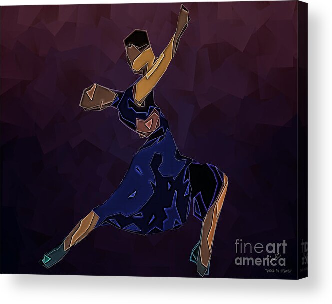 Passion Acrylic Print featuring the digital art Tango To Heaven by Pedro L Gili