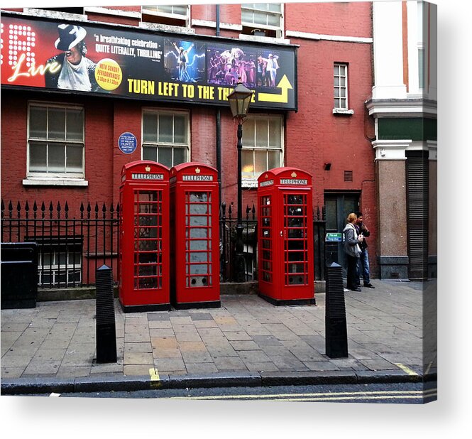 London Acrylic Print featuring the photograph Telephone Box Story by Nicky Jameson
