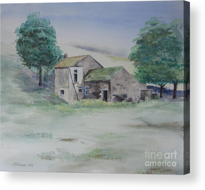 Abandoned Acrylic Print featuring the painting The Abandoned House by Martin Howard