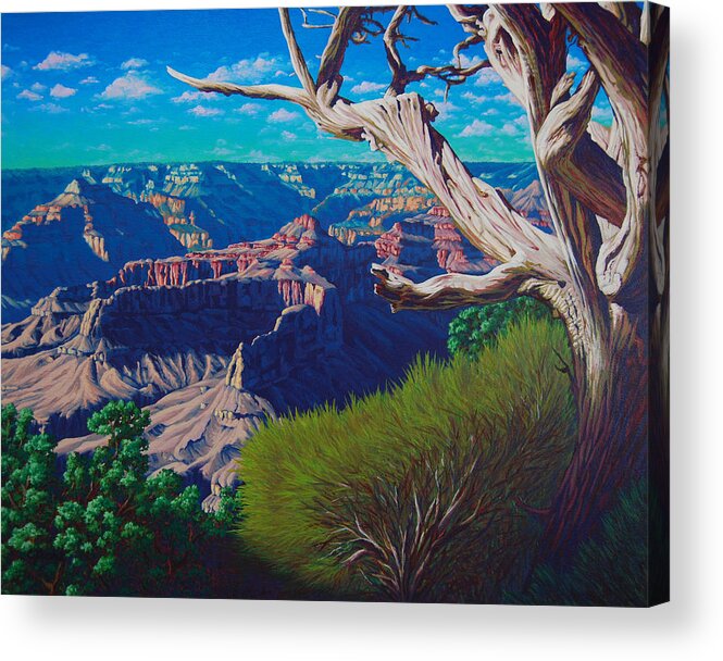 Grand Canyon Acrylic Print featuring the painting The Ancient One by Cheryl Fecht