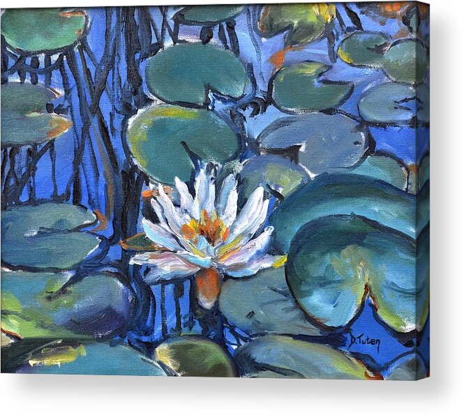 Lily Acrylic Print featuring the painting The Awakening by Donna Tuten
