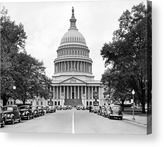 1930's Acrylic Print featuring the photograph The Capitol Building by Underwood Archives