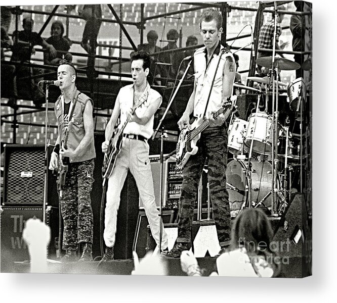 The Clash Acrylic Print featuring the photograph The Clash 1982 by Chuck Spang