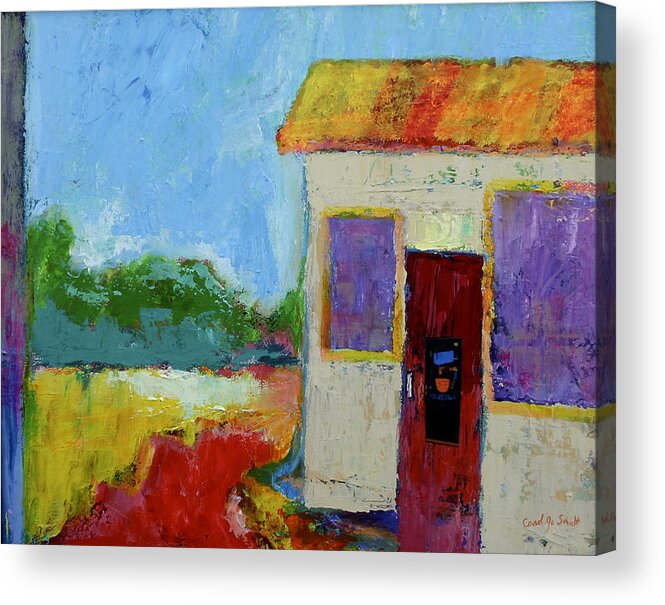 Coffee Shop Acrylic Print featuring the painting The Coffee Shop by Carol Jo Smidt