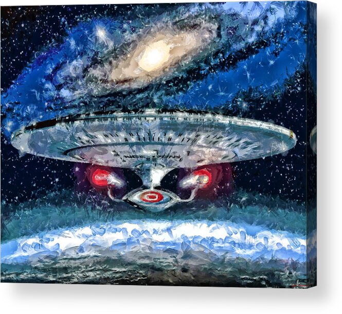 Midnight Streets Acrylic Print featuring the painting The Enterprise by Joe Misrasi