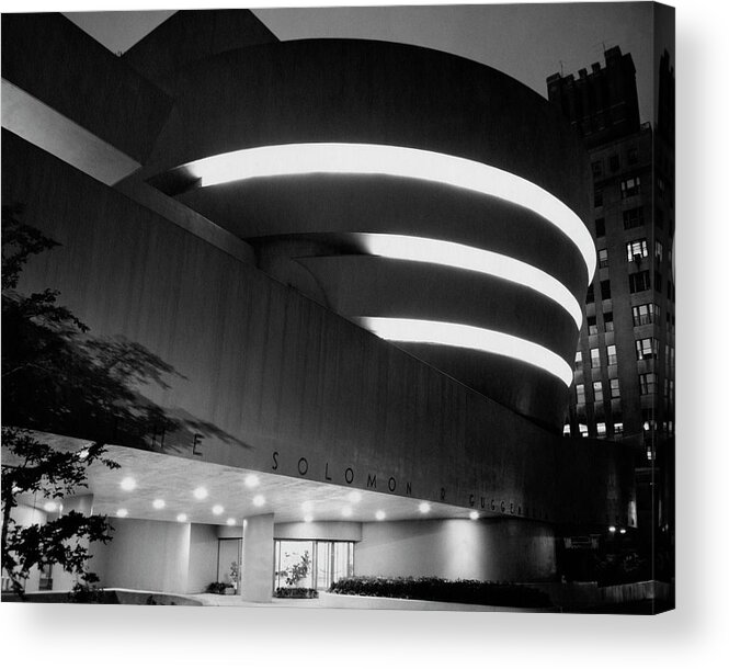 Solomon R. Guggenheim Museum Acrylic Print featuring the photograph The Guggenheim Museum In New York City by Eveyln Hofer