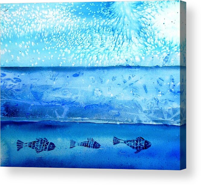 Iceage Acrylic Print featuring the painting The Iceage Cometh no.2 by Trudi Doyle