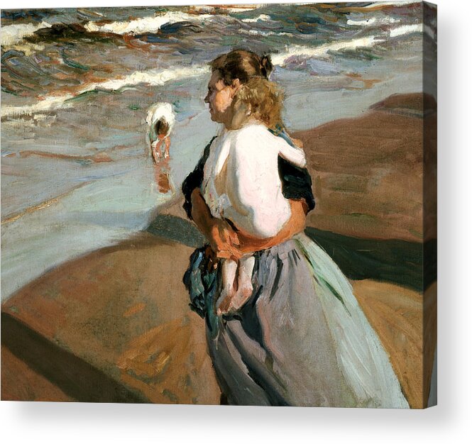 Sorolla Acrylic Print featuring the painting The Little Granddaughter by Joaquin Sorolla y Bastida