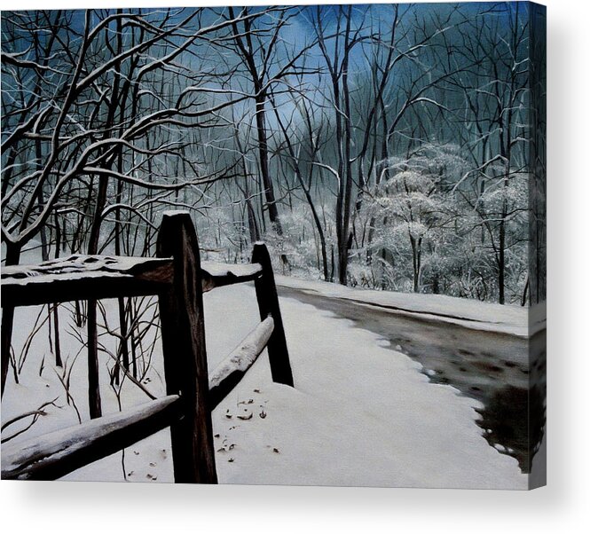 Path Acrylic Print featuring the painting The Path Ahead by Daniel Carvalho