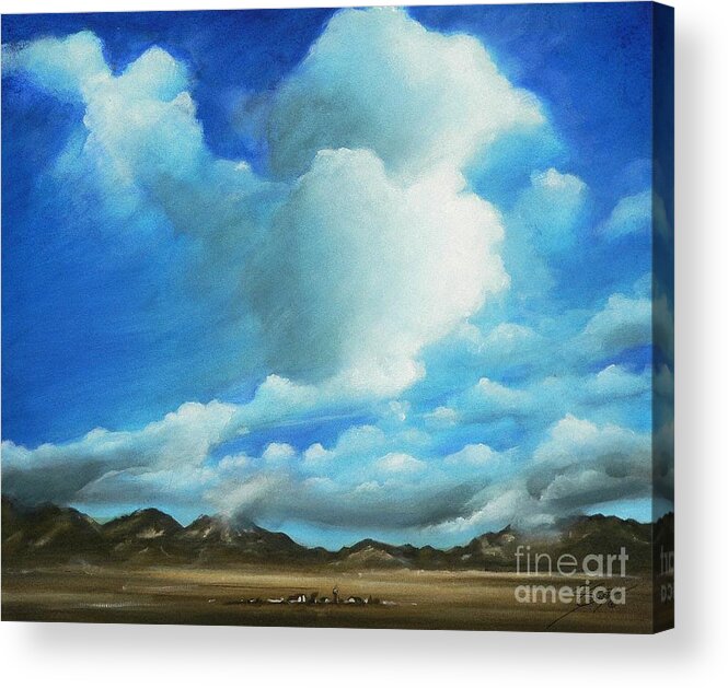 Acrylics Acrylic Print featuring the painting The Rockies by Artificium -