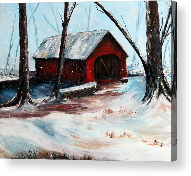 Nature Acrylic Print featuring the painting The Way Home by Meaghan Troup