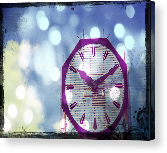Abstract Acrylic Print featuring the mixed media Time in Abstract by Stacie Siemsen