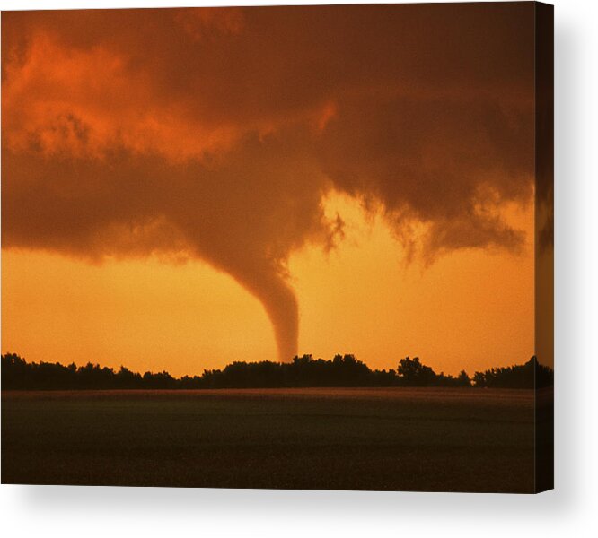 Tornado Acrylic Print featuring the photograph Tornado Sunset 11 x 14 crop by Jason Politte