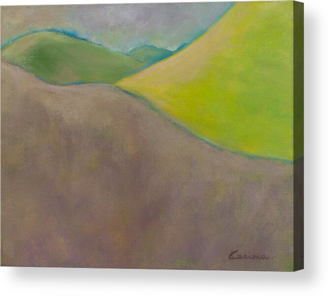 Tranquil Acrylic Print featuring the painting Tranquility by Kerima Swain
