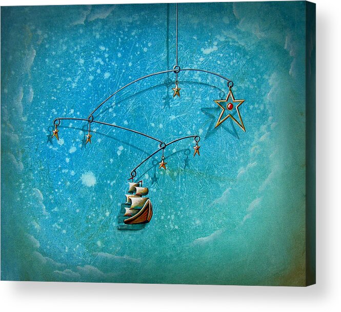 Boat Acrylic Print featuring the painting Treasure Hunter by Cindy Thornton