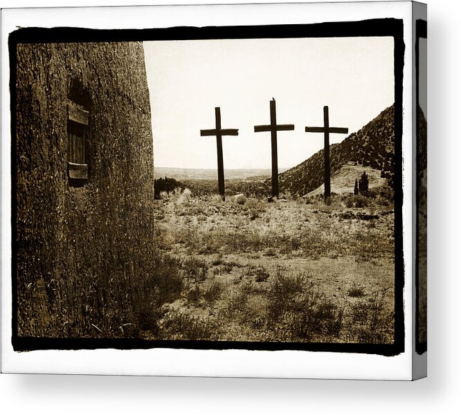 Pictorial Acrylic Print featuring the photograph Tres Cruces New Mexico by Jennifer Wright