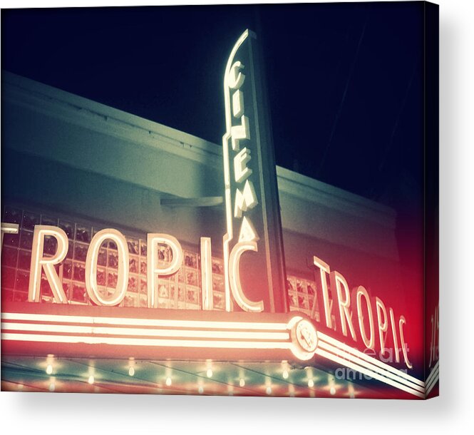 Cinema Acrylic Print featuring the photograph Tropic Cinema-Horiz-II by Chris Andruskiewicz