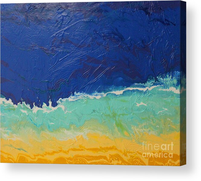 Cayman Islands Acrylic Print featuring the painting Tsunami by Jerome Wilson