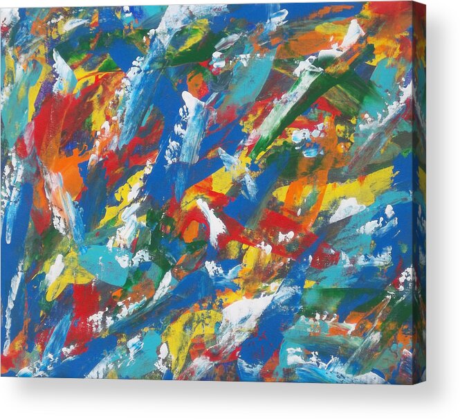 Abstract Acrylic Print featuring the painting Turbulent Emotions by Gregory Murray