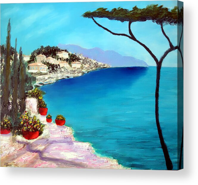 Italy Acrylic Print featuring the painting Tuscan Sea by Larry Cirigliano