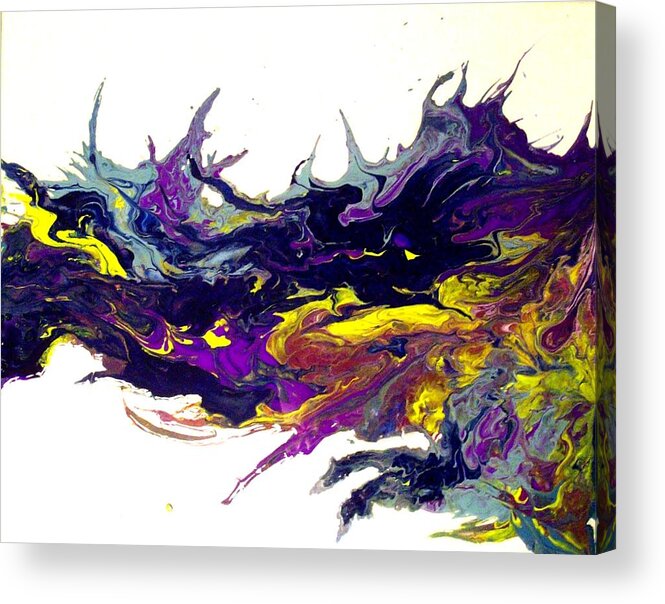Diptych Acrylic Print featuring the painting two souls II by Holly Anderson