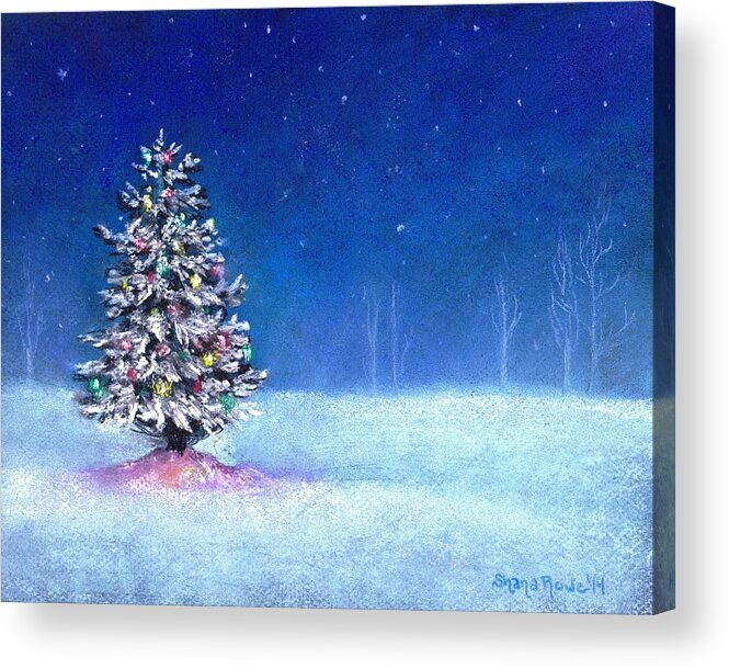 Christmas Acrylic Print featuring the painting Underneath December Stars by Shana Rowe Jackson