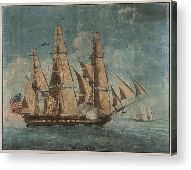 Uss Constitution 1803 Acrylic Print featuring the painting USS Constitution 1803 by Celestial Images