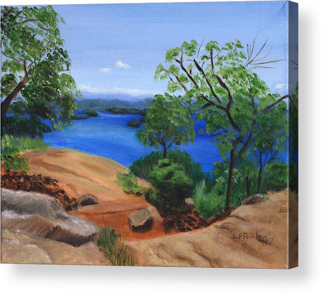 Landscape Acrylic Print featuring the painting View from West Rattlesnake by Linda Feinberg