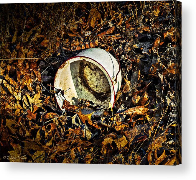 Misc. Acrylic Print featuring the digital art Vintage Granite Chamber Pot by J Larry Walker