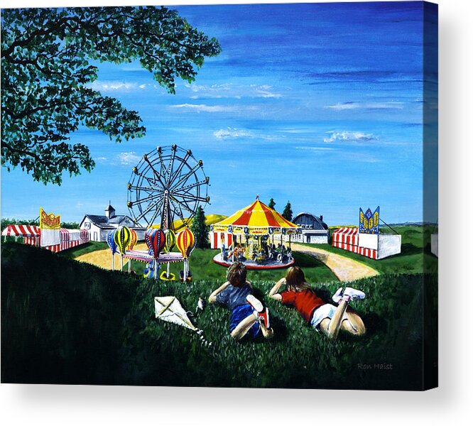 Fair Acrylic Print featuring the painting Waiting for the Fair by Ron Haist