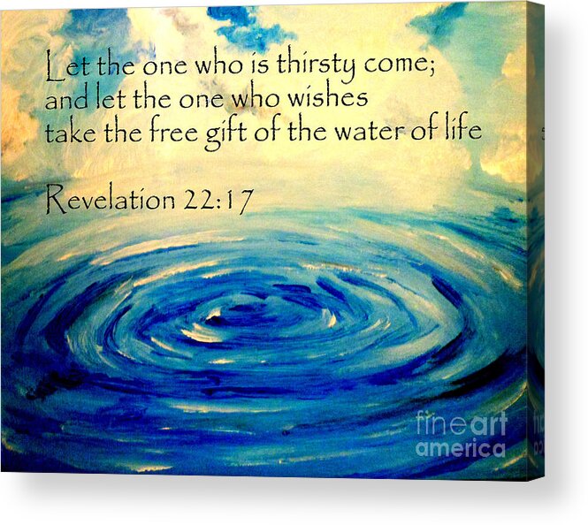 Water Of Life Acrylic Print featuring the painting Water of Life by Amanda Dinan