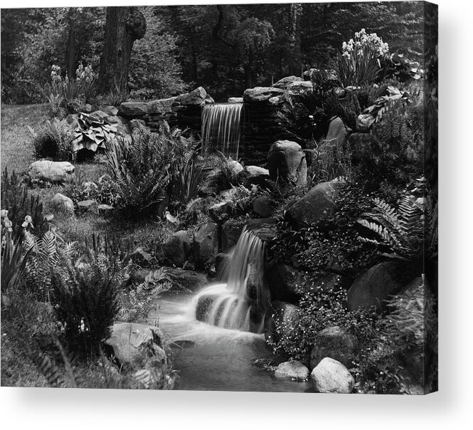 Exterior Acrylic Print featuring the photograph Waterfalls On The Mr J B Van Sciver Estate by Richard Rothe