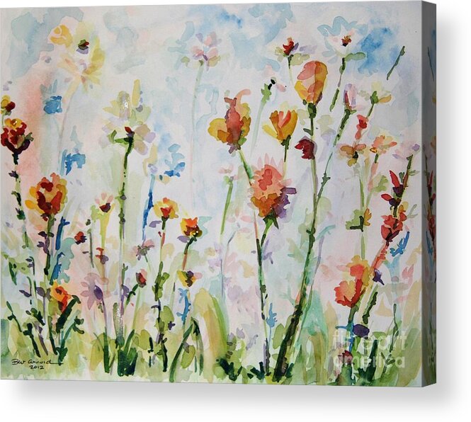 Flowers Acrylic Print featuring the painting Wild Flowers by Bev Arnold