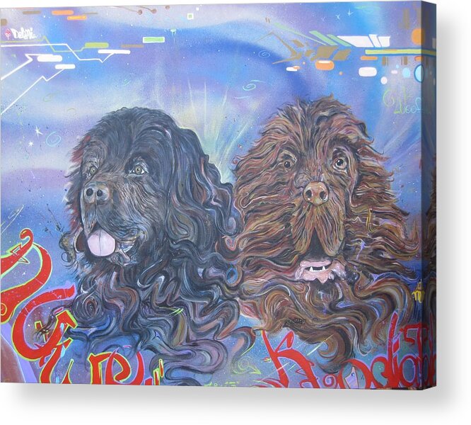 Newfoundland Acrylic Print featuring the painting Will Do Commissions by Erik Franco