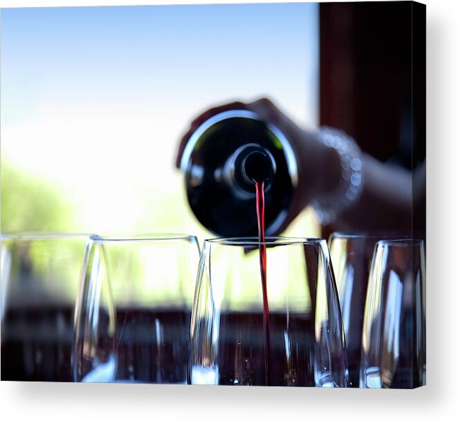 Recreational Pursuit Acrylic Print featuring the photograph Wine Pouring by Nicolamargaret