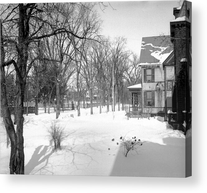 Vintage Photographs Acrylic Print featuring the photograph Winter In Pittsfield by William Haggart
