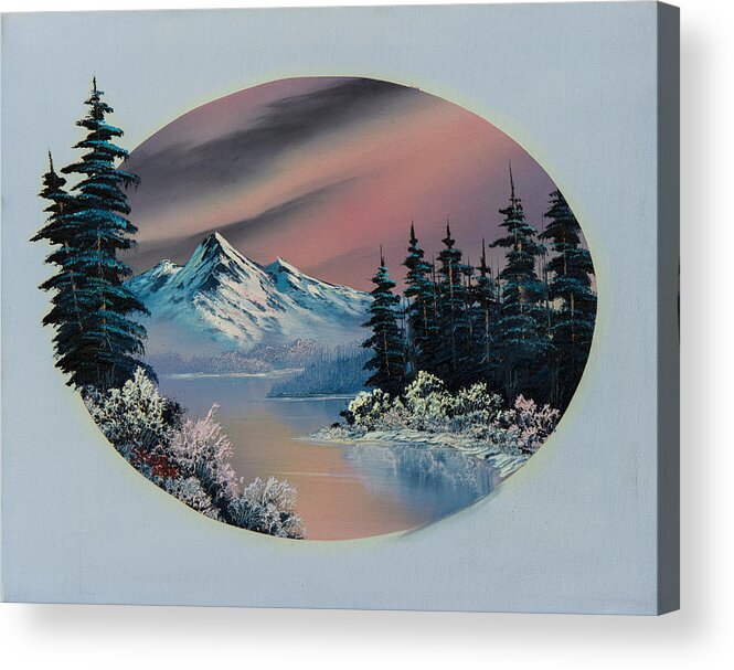 Landscape Acrylic Print featuring the painting Winter Tranquility by Chris Steele