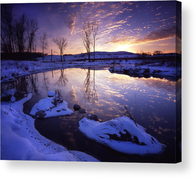Sunset Acrylic Print featuring the photograph Winter World by Ray Mathis