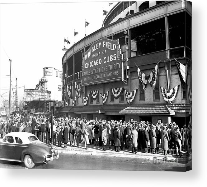 Historic Acrylic Print featuring the photograph Wrigley Field 1945 by Action