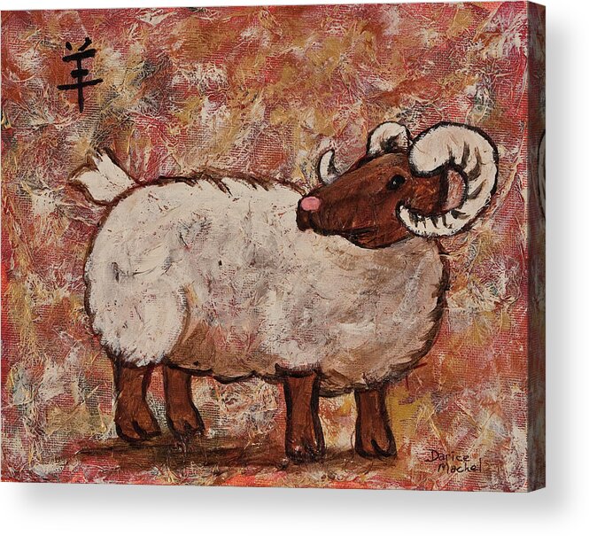 Year Of The Ram Acrylic Print featuring the painting Year of The Ram by Darice Machel McGuire