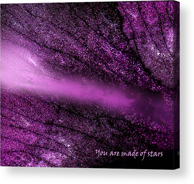 Stars Acrylic Print featuring the digital art You are Made of Stars Abstract by Deborah Smith