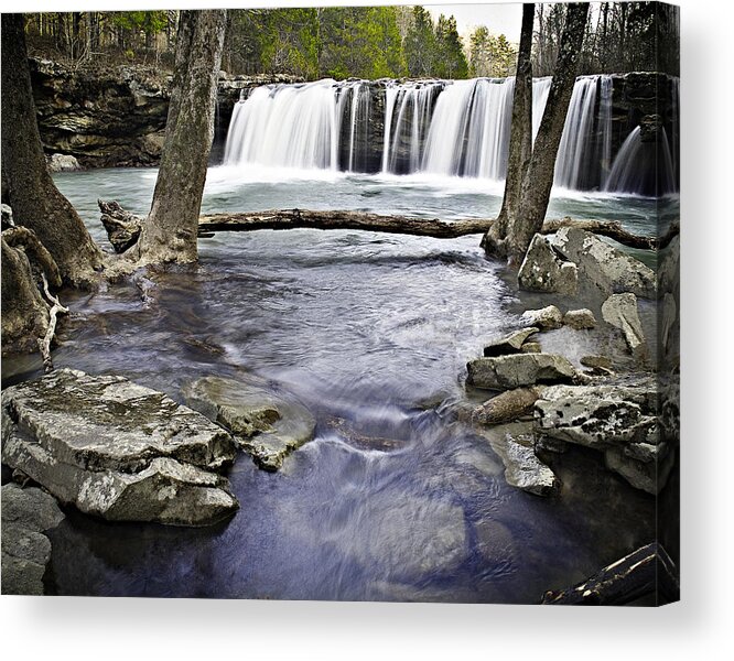 Arkansas Acrylic Print featuring the photograph 0804-3327 Falling Water Falls 1 by Randy Forrester